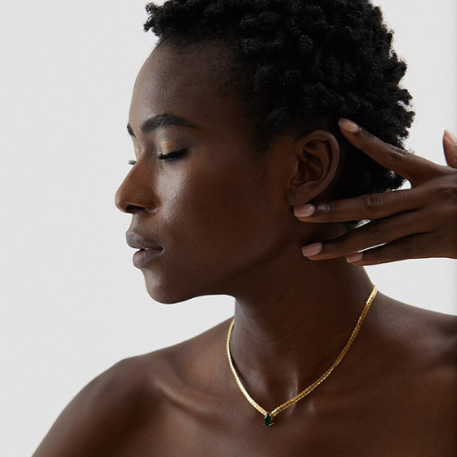 Gold-Plated Necklace with Cubic Zirconia