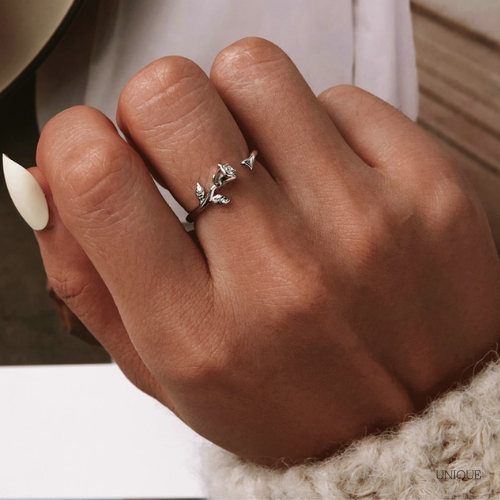 Rose Ring in 925 Silver