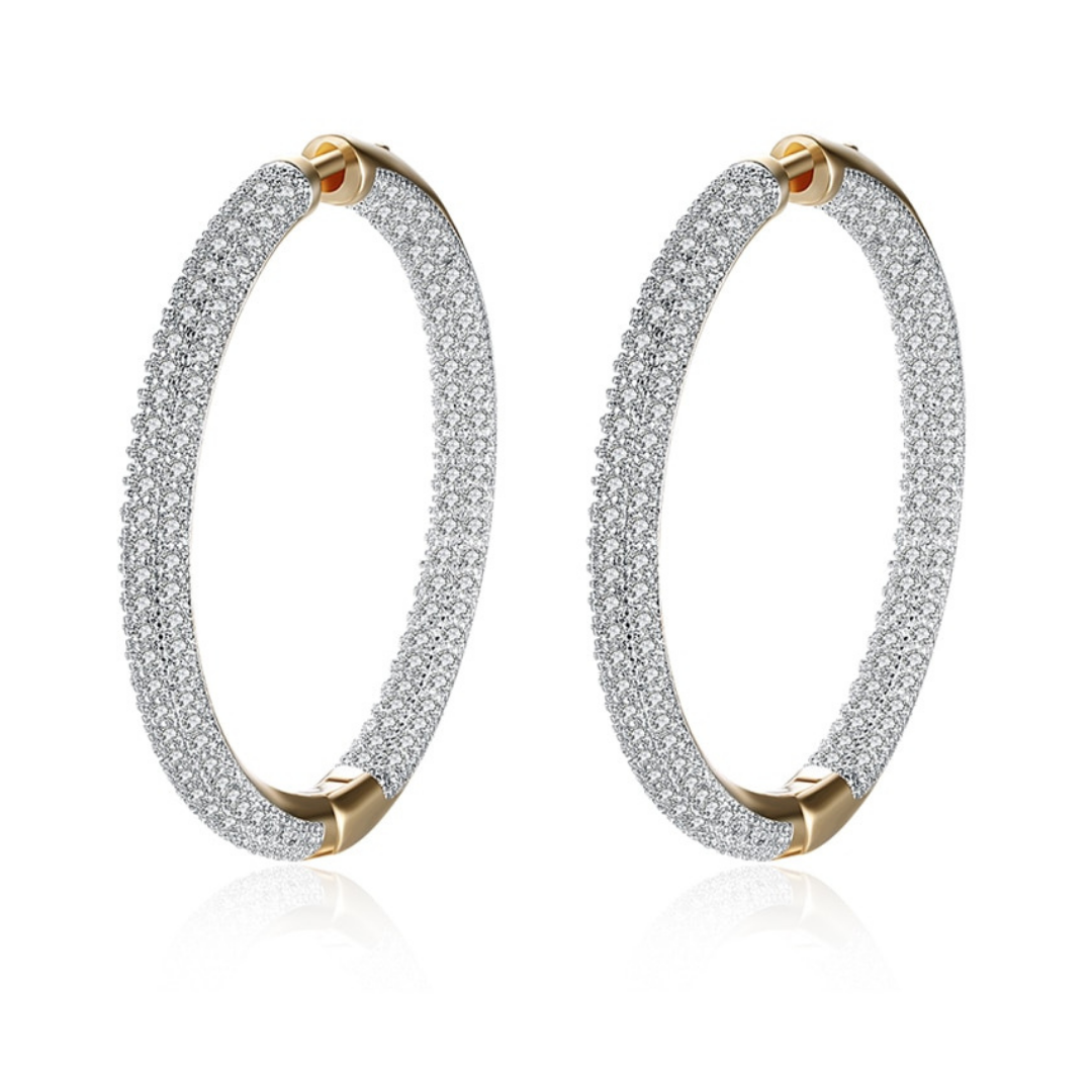 Hoop Earrings with 18K Gold Plating