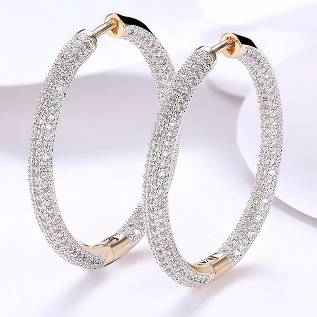 Hoop Earrings with 18K Gold Plating