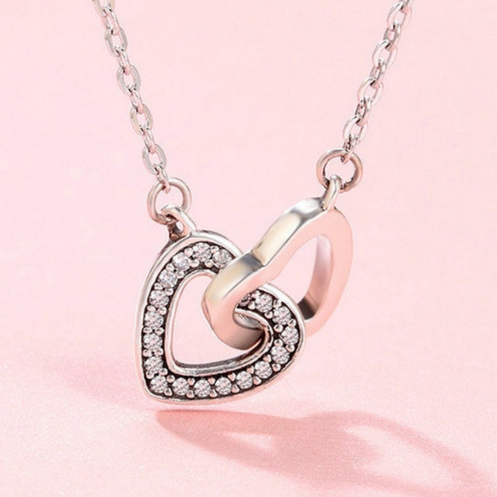Connected Hearts Silver Necklace