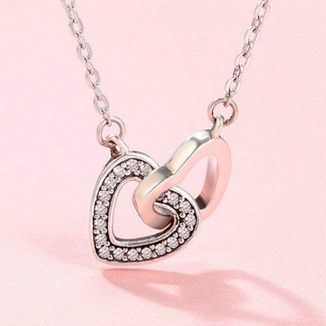 Connected Hearts Silver Necklace