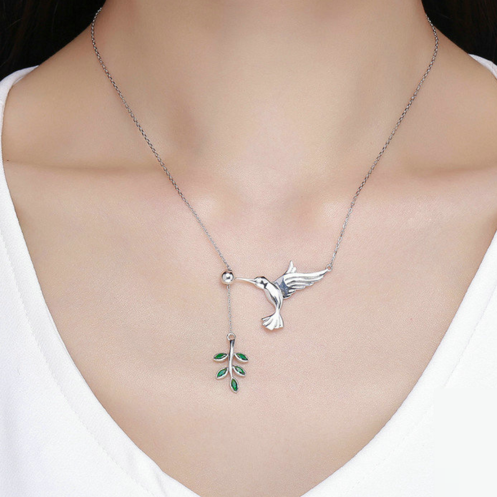 Hummingbird Necklace Silver 925