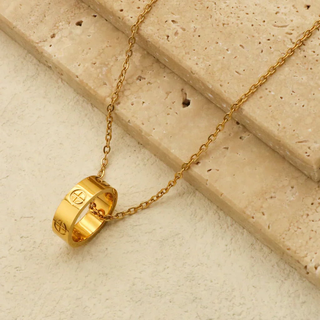 Gold Necklace, Bracelet and Earrings Set