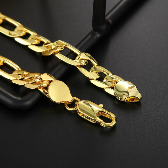 Men's Link Bracelet Plated in 18K Gold