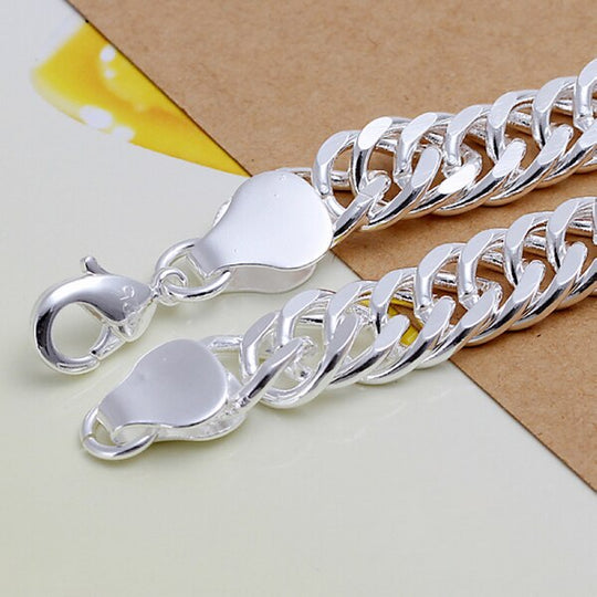 Men's Cuban Bracelet in Sterling Silver 925