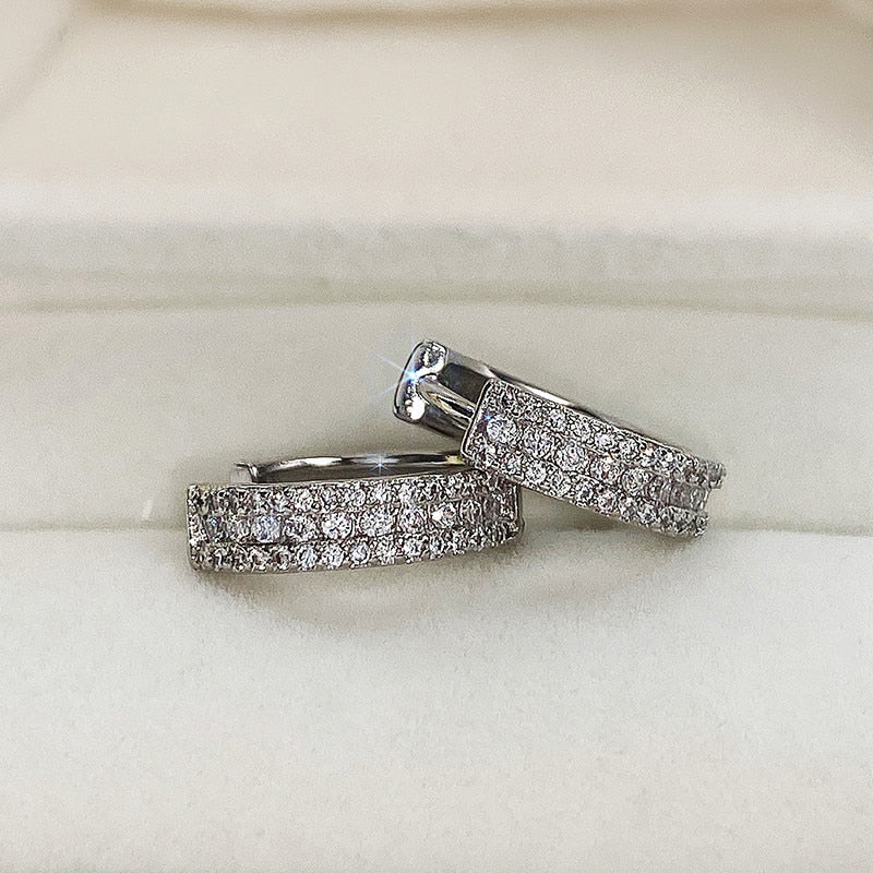 Hoop Earrings with Cubic Zirconia