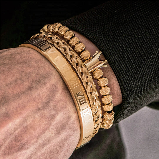Roman King Bracelet Gold Plated in 18K