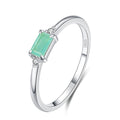 Solitaire Ring with Paraíba Tourmaline in Silver