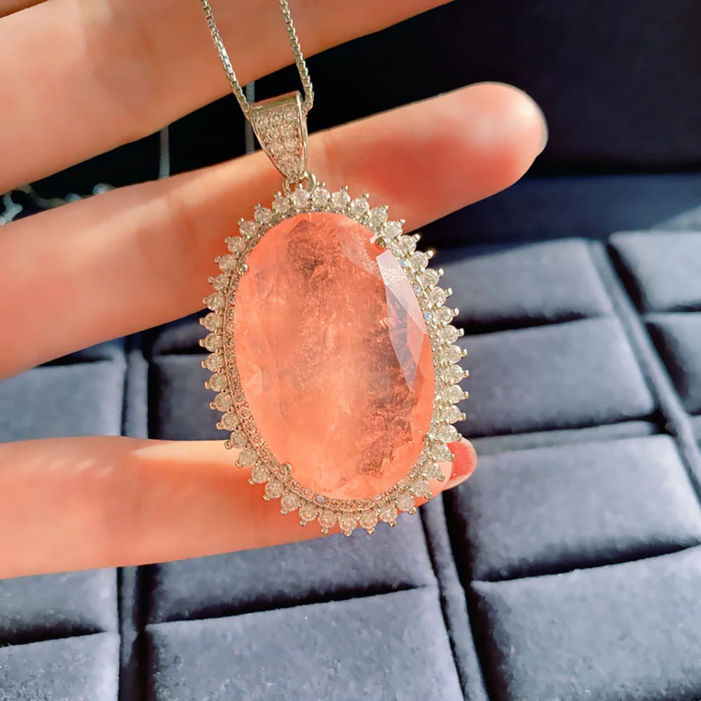 Tourmaline Stone Pendant Necklace