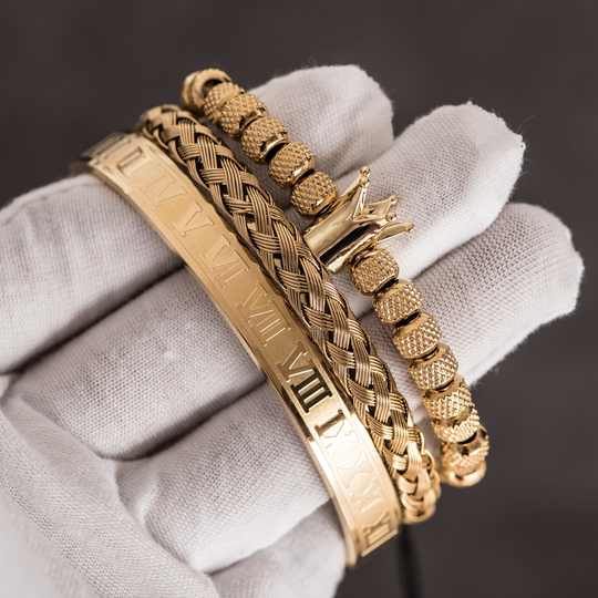 Roman King Bracelet Gold Plated in 18K