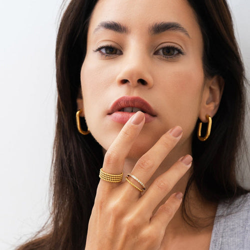 18K Gold Plated Hoop Earrings