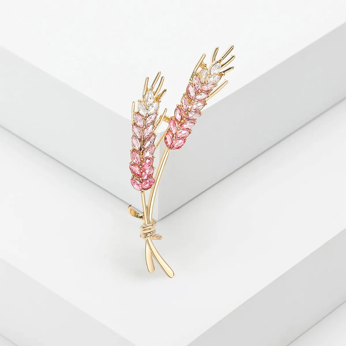 Wheat Brooch with Cubic Zirconia