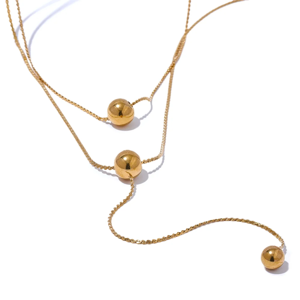 Luxe Bola Lariat Necklace