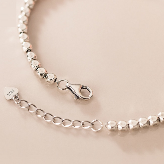 Adjustable Geometric Silver Bracelet