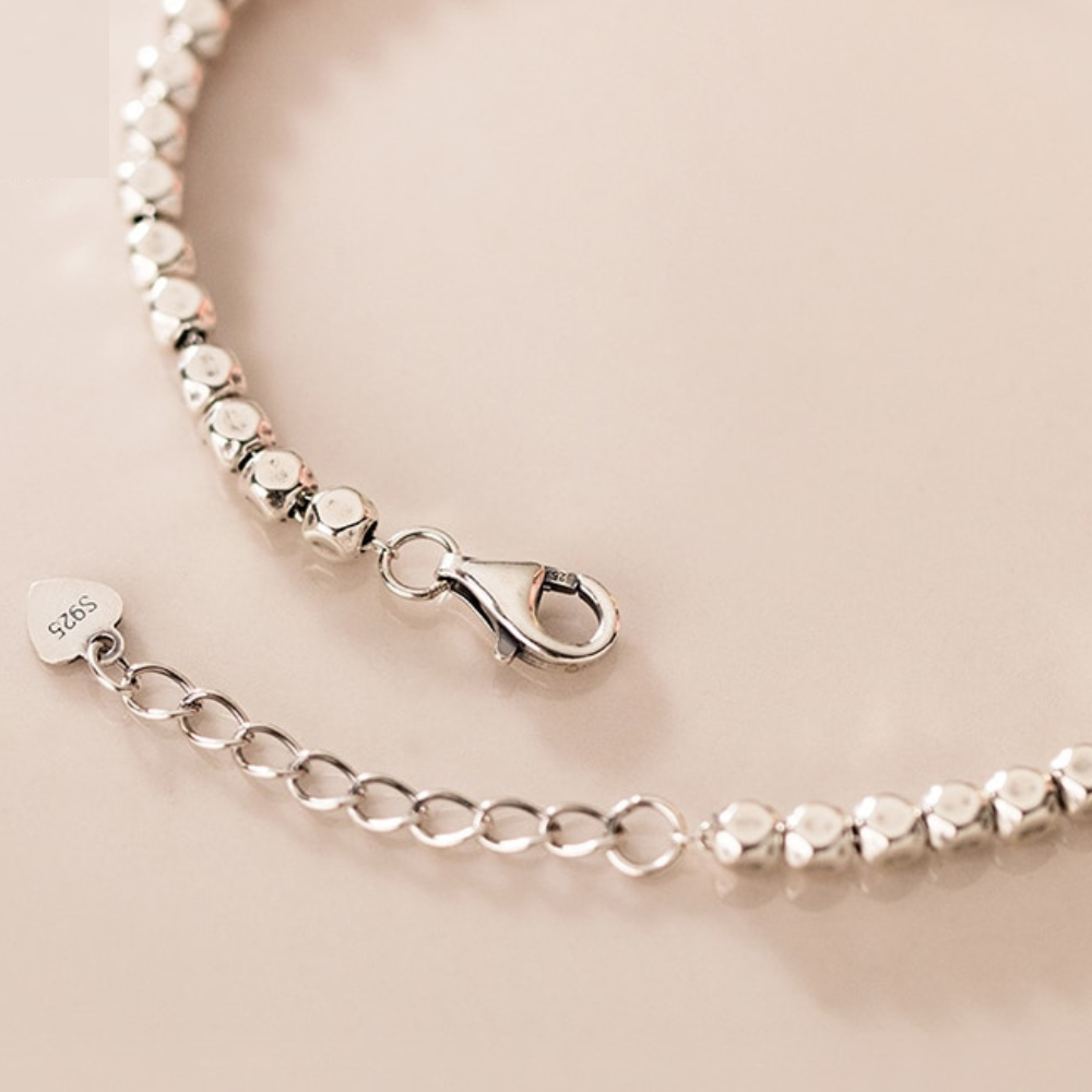 Adjustable Geometric Silver Bracelet