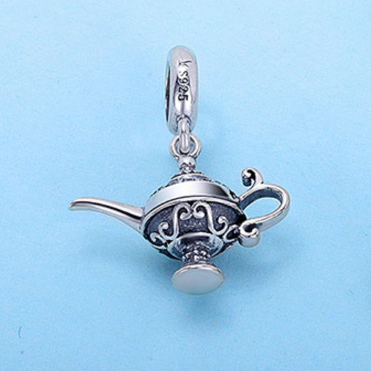 Aladdin's Magic Lamp Charm - 925 Silver