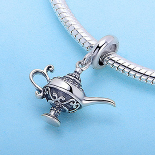 Aladdin's Magic Lamp Charm - 925 Silver