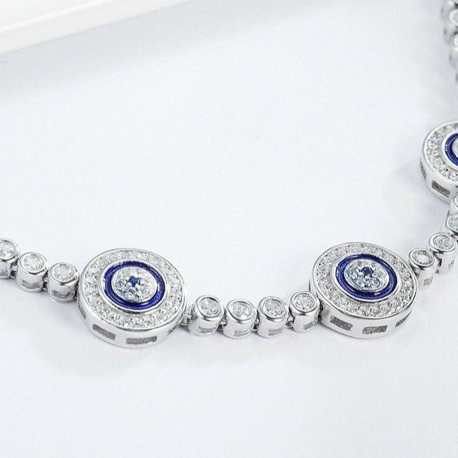 Blue Turkish Eye Zirconia Crystal Bracelet