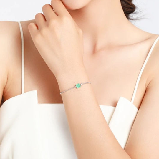 Silver Bracelet with Paraíba Tourmaline