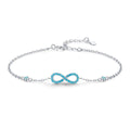 Turquoise Infinity Silver Bracelet