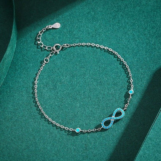 Turquoise Infinity Silver Bracelet